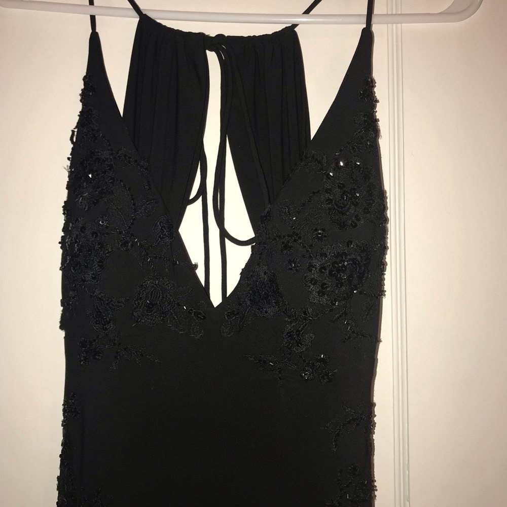 Beaded open back dress
